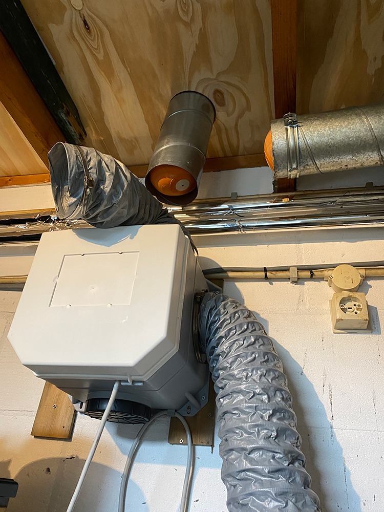 ballon in ventilatiekanaal voor blowerdoortest